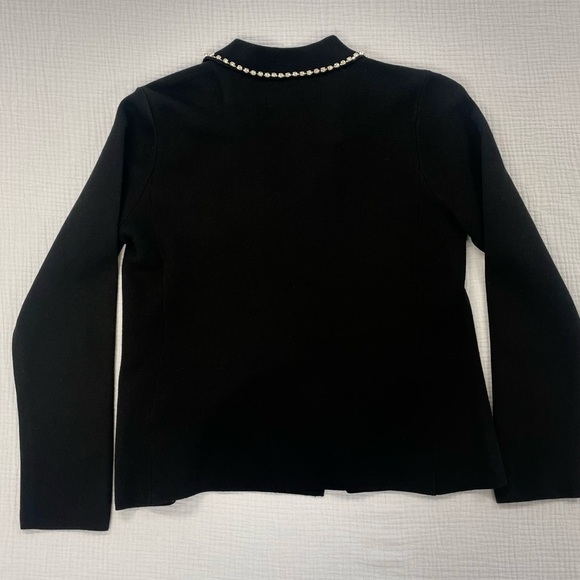 Karl Lagerfeld Paris Women's Black Rhinestone Cardigan Blazer Sweater NWT medium - Picture 10 of 15